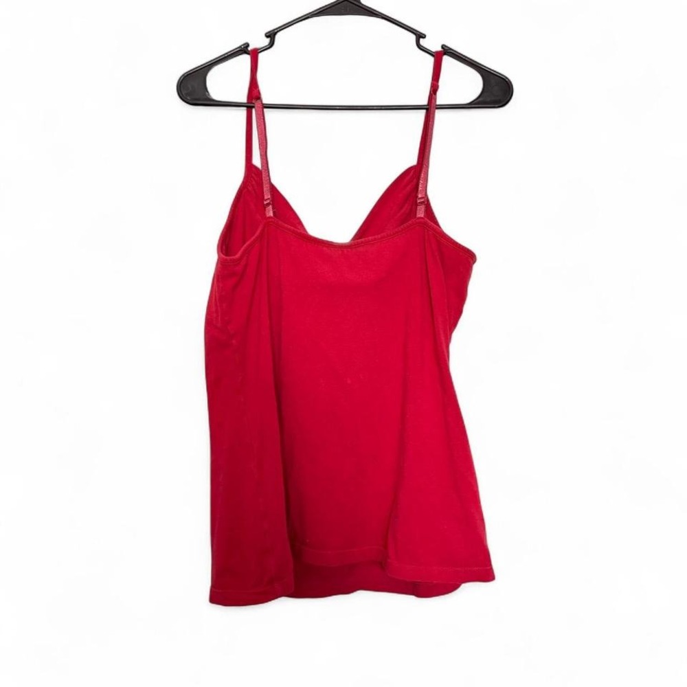 No Boundaries size XL extra large red spaghetti strap tank top with a cowl neck - Picture 2 of 3
